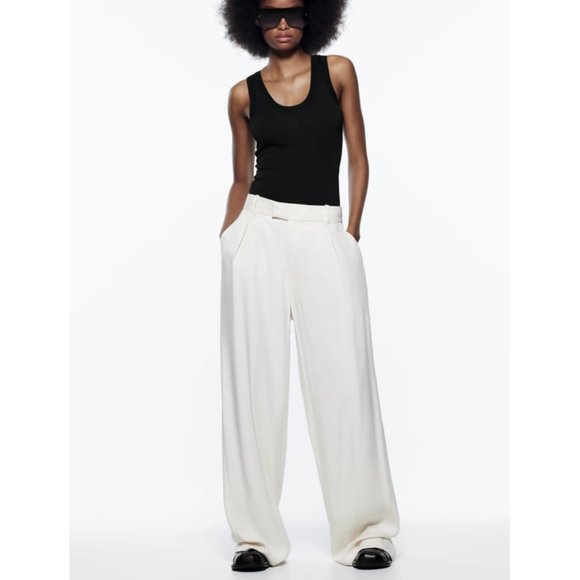 Zara Tops - NEW Zara Knit Tank Black Sleeveless Basic Classic Thick Straps Tanktop Shirt Top